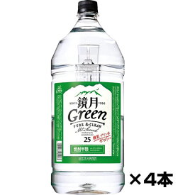 焼酎 サントリー 鏡月 25度 ペット 4000ml×4本セット 1セット(4本)まで1個口配送可能　ギフト プレゼント(4901777205376)