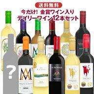 今だけ金賞入り おまかせデイリーワインセット 赤7白5ワイン12本 届いてからのお楽しみ 詰め合わせ 飲み…