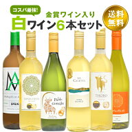 今だけ金賞入り おまかせ白ワイン6本セット デイリー白ワインセット 750ml×6本 届いてからのお楽しみ 送…