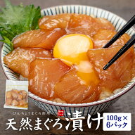 ＼クーポン使用で40％OFF／天然まぐろ漬け 600g(100g×6パック) 流水解凍わずか5分！噛むほど吸い付くお…