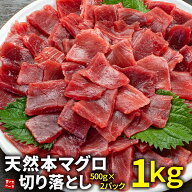 クーポン使用で50％OFF！天然本マグロ切り落とし1kg（500g×2） お刺身用 流水解凍 可食部100％ 送料無料…