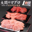 一度は食べたい大間のマグロ 大トロ・中トロ・赤身セット450g(4〜5人前) 自然解凍 送料無料（母の日 父の日 お中元 2025 ギフト 刺身 海鮮丼 手巻き寿司 プレゼント 御祝 高級）《dbf-om6》〈om1〉[[大間産本鮪_大中赤セット]