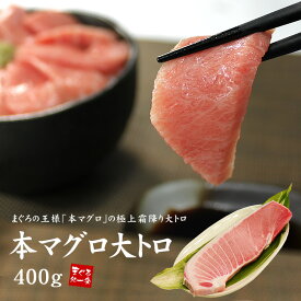 本マグロ大トロ400g（200g×2サク）送料無料 醤油もはじくほどの脂のり 解凍レシピ付（ギフト 母の日 父の日 食べ物 2024 刺身 海鮮丼 手巻き寿司 おつまみ 御祝 内祝 誕生日 贈り物 プレゼント）《pbt-bf1》〈bf1〉[[本鮪大トロ-2p]