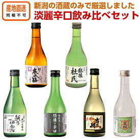 【 淡麗辛口 飲み比べ セット ミニボトル 300ml 6本セット 】 日本酒 ギフト 辛口 生貯蔵酒 お酒 新潟 地酒 冷酒 吉乃川 お歳暮 暑中見舞い 父 誕生日 お祝い 退職 男性 還暦 古希 喜寿 セット