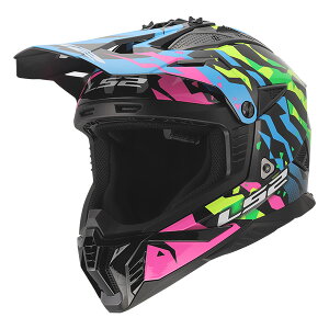 LS2 HELMETS �W���p���t�B�b�g���f�� FAST2 BLUE PINK GREEN XL 4562343605794