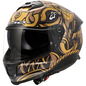 LS2 HELMETS �W���p���t�B�b�g���f�� STREAM2 SAMURAI GOLD BLACK S 4562343606111