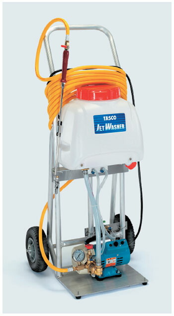 イチネンTASCO （タスコ）:洗浄機 （タンク付15L） TA351C 水道のないところでも使用可能！タンク付洗浄機 タンク付 （490×470×1130） TA351C