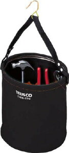 TRUSCO（トラスコ中山）:TRUSCO　アタッチメント付電工バケツ　Φ270X300 TADB-270 電工バケツ（防水加工布タイプ） （1個） オレンジブック 4499280