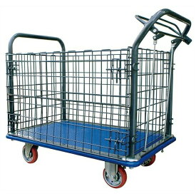 【法人限定】【車両制限】【車上渡し】【地域制限有】【メーカー直送】石川製作所 （受注生産:約1ヶ月）ピン式ハンドブレーキ付き金網台車 507HB