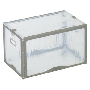 岐阜プラスチック工業 リスボックス クリア クリア/グレー 幅530×奥346×高325mm 容量:53リットル リスボックス53B(C/GY) 事務用品 文房具 筆記具 ファイル 机上整理 オフィス /グレー 53B(C/GY