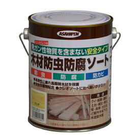 アサヒペン 木材防虫防腐ソート 1L 透明（クリヤ） 4970925530844 塗料 ペンキ 油性