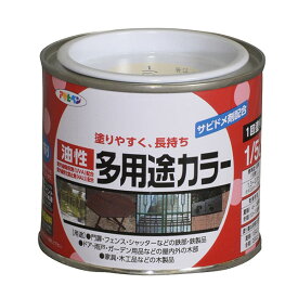 アサヒペン 油性多用途カラー 1/5L アイボリー 4970925536242 塗料 ペンキ 油性多用途