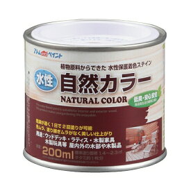 アトムハウスペイント 水性自然カラー 200ML スモーキーブルー 4971544086422 自然塗料 安心 速乾 ペット おもちゃ 木 低臭