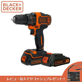 あす楽 BLACK&DECKER（ブラックアンドデッカー）:18V コードレスドリルドライバーバッテリー2個 BDCDD186K2JP BLACK+DECKER（ブラックアンドデッカー） BDCDD186K2-JP BLACK&DECKER ブラデカ