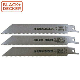 【メール便送料無料】BLACK&DECKER（ブラックアンドデッカー） 木工ブレード 10TPI （木工 3枚） AX012-JP B+D ブラデカ BLACK＆DECKER BLACK+DECKER（ブラックアンドデッカー） レシプロソー
