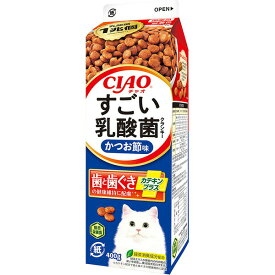 いなばペットフード:CIAO すごい乳酸菌クランキー牛乳パック かつお節味 400g 4901133735325 乳酸菌とカテキン配合！