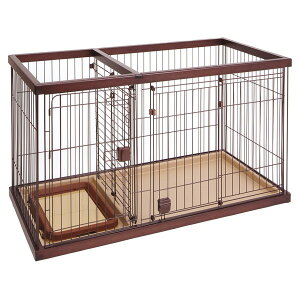 ペティオ トイレのしつけが出来る ドッグルームサークル ブラウン レギュラー W24757 犬用 サークル ケージ ゲージ ドッグルーム トイレ W24757
