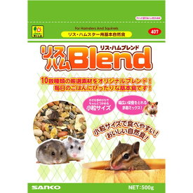 三晃商会:リスハムブレンド 500g 407 小動物 フード 餌 エサ ごはん リス ハムスター ミックス 407