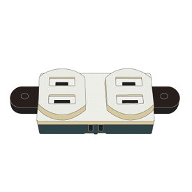 日動工業 ドラム用ダブルコンセント 2PN-WB 4977292448710