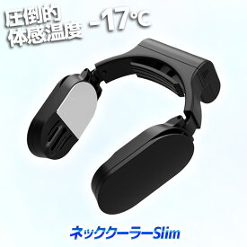 （在庫有）サンコー ネッククーラーSlim ブラック TKNNC22BK マイナス17℃ 首掛けファン ペルチェ 冷却プレート Type-C USB 首掛け扇風機 ひんやり 熱さ対策 冷却ファン バッテリー付き おしゃれ 熱中症対策 冷却グッズ 男性