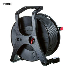 サンワサプライ 屋外用巻取り延長CAT6A LANケーブル KB-MKE21BK KB-MKE21BK