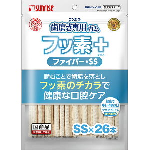マルカン ゴン太の歯磨き専用ガム フッ素プラス ファイバーSSサイズ アパタイトカルシウム入り 26本 4973321943867