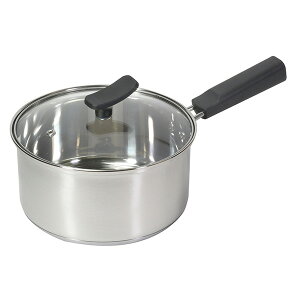 パール金属 チーノ ステンレス製3層底ガラス蓋付片手鍋18cm HB-6572