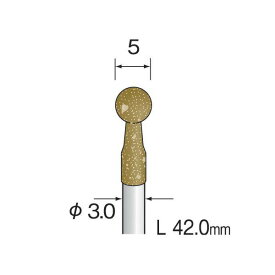 ミニター:（#D3201）軸付ゴム砥石#80 （10コ） DB2101 研磨用 ゴム 砥石