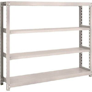 【メーカー直送】TRUSCO(トラスコ中山) M2型軽中量棚 1460X300XH1200 4段 単体 ネオグレー M2-4534 オレンジブック