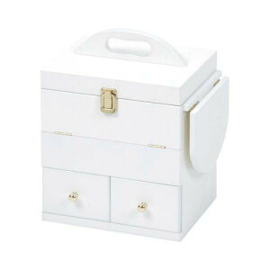 コスメボックス MUD-6930/萩原/コスメ/収納/収納ボックス/化粧品入れ/化粧品ボックス/化粧品収納/三面鏡/鏡付き/大容量/完成品/ホワイト/ピンク/ブラウン/取っ手付き/メーカー直送品