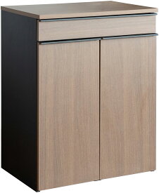 分別ドロワーダストボックス NotT（ノット）【メーカー直送品】 45リットル×2 引き出し付き キャスター付き ダストボックス レンジ台 キッチン収納 ごみばこ 木目調 収納付き 引出しタイプ 北欧風 洋風 北欧風デザイン 天板付き シンプル モダン ナチュラル ホワイト 黒 白