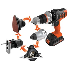 BLACK&DECKER（ブラックアンドデッカー） 18V EVOマルチツール ベーシックプラス （ドリル/インパクト/ジグソー/丸のこ/サンダー） EVO185BP1-JP sogyo2024 re-evo