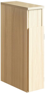 スリムダストボックス Santia(サンティア)【メーカー直送品】隠せる ゴミ箱 スリム 30リットル 扉式 隙間 すきま すき間 おしゃれ 30L キッチン リビング ごみ箱 生活感なくす 縦型 木製 木目