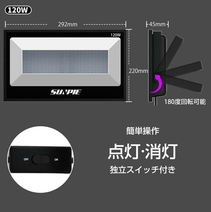 楽天市場】【最大2,000円OFFクーポン+P5倍☆ 4/4 20時~】紫外線 投光器 