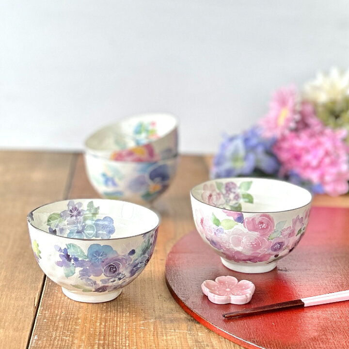 楽天市場】花柄 茶碗 お茶碗 飯碗 ご飯茶碗 美濃焼 お花 山茶花 木蓮 