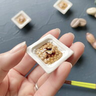 納豆 なっとう 箸置き イホシロ窯 納豆好き 納豆パック 美濃焼き 本物そっくり 辛子 豆 発酵 発酵食品 ミ…