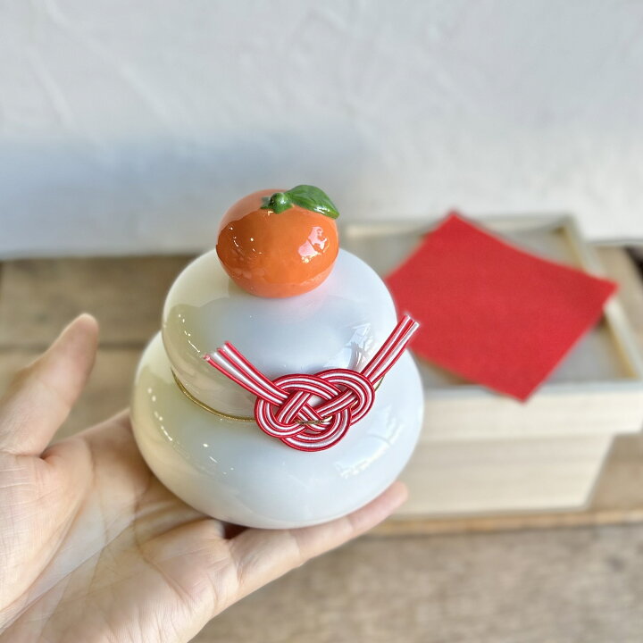 楽天市場】【スーパーSALE割引】鏡餅 陶器 毎年飾れる 陶器の鏡餅 飾り 