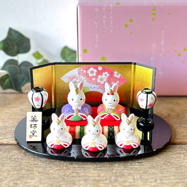 ガラス細工 うさぎのお雛さま 楽天市場】【終了しました】兎のお雛様 