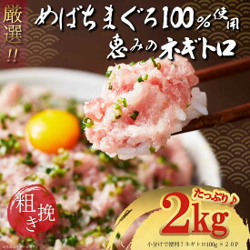 天然メバチマグロ100％ 粗挽き ネギトロ 100g×20パック 合計2kg 天然マグロ 冷凍 個包装 築地直送 詰め合わせ ねぎとろ たたき 鮪 寿司 ねぎとろ丼 簡単調理 ネギトロ丼 手巻き 破格 海鮮 20人前 小分け