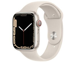 「新品」Apple Watch Series 7 GPS+Cellularモデル 45mm MKJQ3J/A [スターライトスポーツバンド]