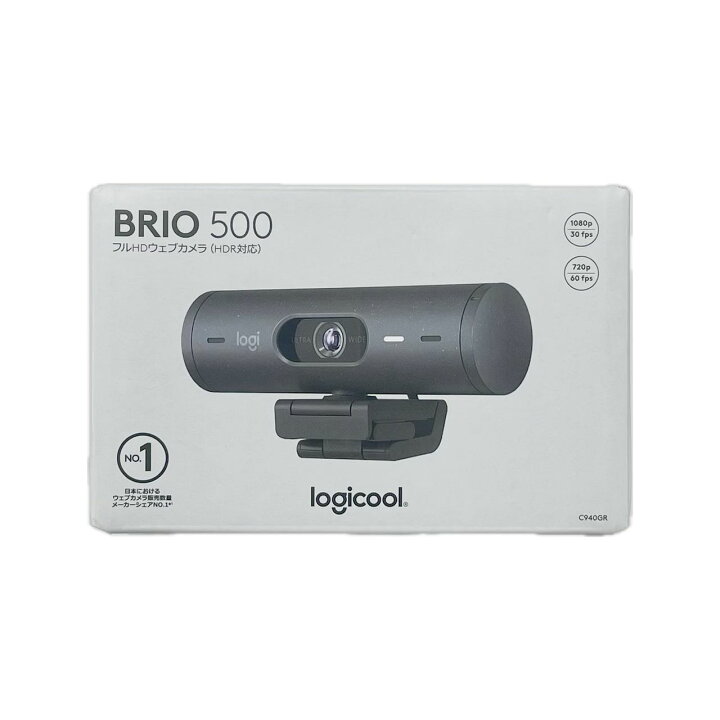 楽天市場】「新品」ロジクール BRIO 500 C940GR [グラファイト] フルHD 