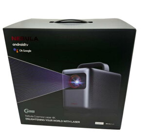Anker Nebula Cosmos Laser 4K ���[�U�[���� 4K�i3840×2160�j�ő哊�e�T�C�Y�F150�C���` Android TV �Ή� HDR10�Ή� ������`�␳�@�\ �I�[�g�t�H�[�J�X �X�N���[���t�B�b�g�@�\ Black+Gray D23505F2 [�u���b�N]