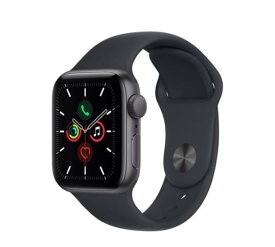 【新品】【未開封品】Apple Watch SE GPSモデル 40mm MKQ13J/A [スペースグレイアルミニウムケースとミッドナイトスポーツバンド]【プレゼント】【家族】【即納】【送料無料】