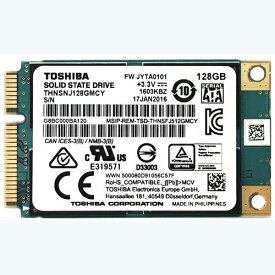 【中古】東芝 mSATA SSD 128GBSATA-III 6Gb/s MLC NAND TOSHIBA THNSNJ128GMC（Y/U）読み込み 534MB/s / 書き込み 482MB/s【RCP】メール便配送対応