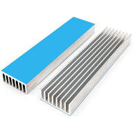 放熱用ヒートシンク 【100x25mmサイズ】 熱伝導性両面テープ付き ICONSHOP IC-HSA07 アルミニウム製 サイ…