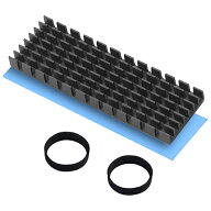 M.2 SSD用ヒートシンクType2280規格サイズサイズ幅21x長さ70x厚さ6(mm)ICONSHOP IC-HSM2BK放熱シリコンパ…