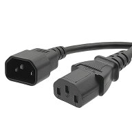 3ピン 電源延長ケーブル 1.8m 125V - 7.5A JET PSE(電気用品安全法)認証済み3ピンソケット(メス) - 3ピン…