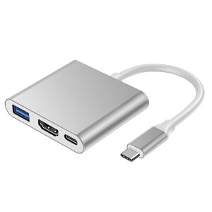 USB-Cドッキングステーション 3-in-1 USB PD充電(最大100W) / HDMI-4K映像出力 / USB Type-C 3.2 Gen1 ICONSHOP IC-UCHDM 3in1Thunderbolt3、ALTモード、PowerDelivery充電対応タイプC 拡張アダプタ ドック