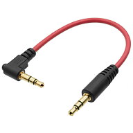 オーディオ ステレオミニケーブル 10cm3.5mm 3極ステレオミニプラグ(オス-直角オス)エスエスエーサービス…