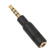 3極 - 4極 変換アダプター3.5mm 3極 ミニジャック(メス) - 3.5mm 4極 ミニプラグ(オス)COMON 35S-435 TRS…